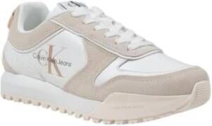 Calvin Klein Jeans Suede Leather Sneaker Women's Collection White Dames