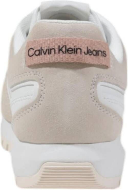 Calvin Klein Jeans Suede Leather Sneaker Women's Collection White Dames