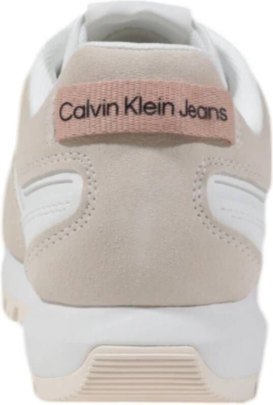 Calvin Klein Jeans Suede Leren Dames Sneakers Lente Zomer White Dames