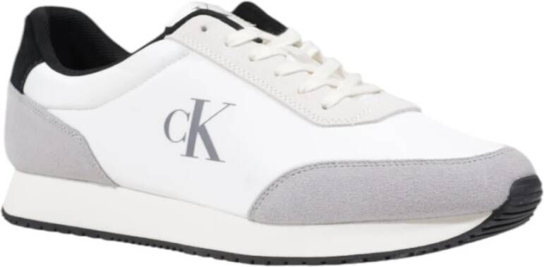 Calvin Klein Jeans Suede Leren Herenschoenen Collectie White Heren