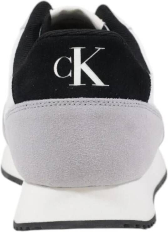 Calvin Klein Jeans Suede Leren Sneaker Mannen Collectie White Heren