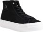 Calvin Klein Jeans Zwarte Leren Sneakers met Rubberen Zool Black Dames - Thumbnail 5