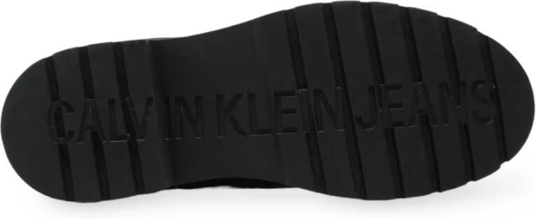 Calvin Klein Jeans Triple Black Leren Laarzen Black Dames