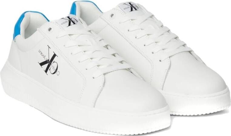 Calvin Klein Jeans Witte Chunky Sneakers Malibu Blu White Heren