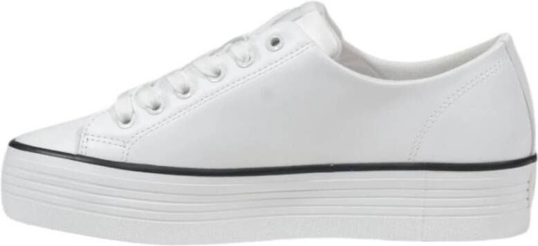 Calvin Klein Jeans Witte Leren Schoenen voor Vrouwen White Dames