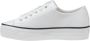 Calvin Klein Jeans Leren Dames Sneakers Lente Zomer Collectie White Dames - Thumbnail 4