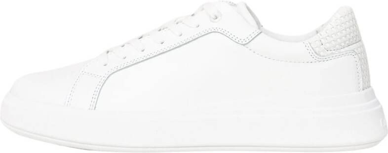 Calvin Klein Jeans Witte Sneakers Eenvoudig Ontwerp Elegant Details White Heren