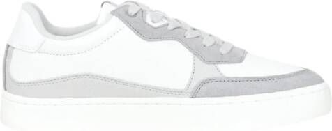 Calvin Klein Jeans Witte Sneakers met Suède Accenten White Heren