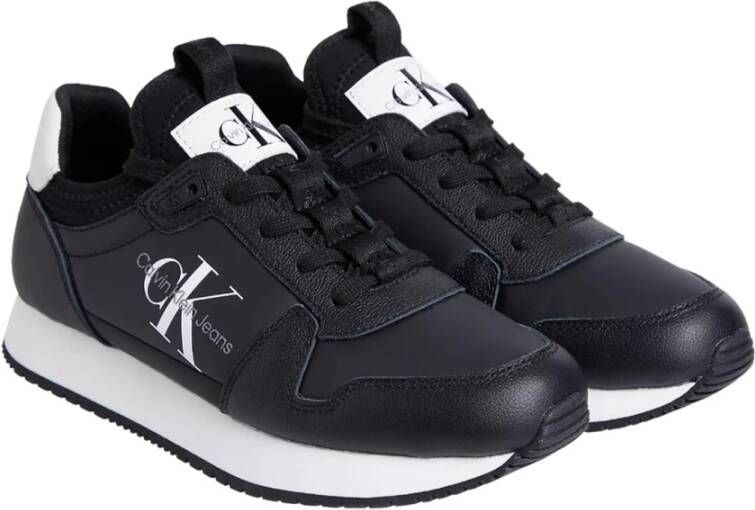 Calvin Klein Jeans Zwarte Casual Synthetische Damessneakers Black Dames