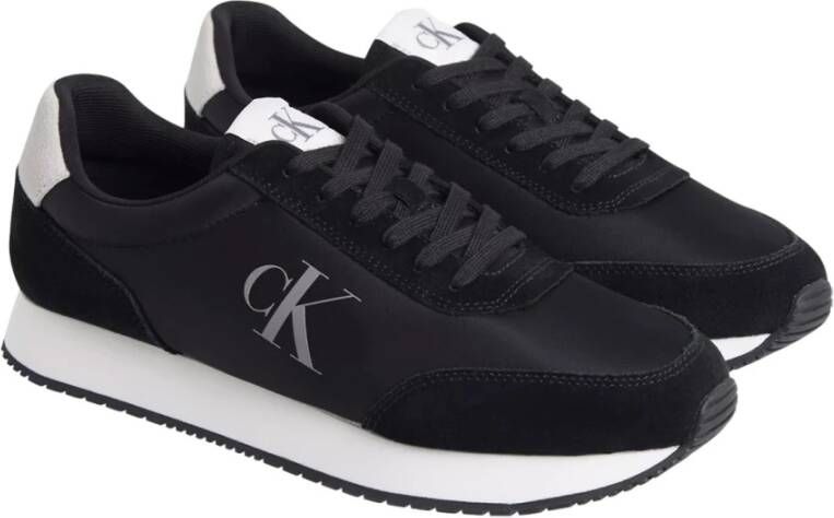 Calvin Klein Jeans Zwarte Casual Synthetische Sneakers Black Heren