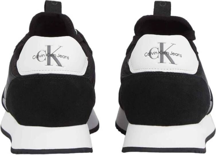 Calvin Klein Jeans Zwarte casual textielsneakers oor heren Black Heren