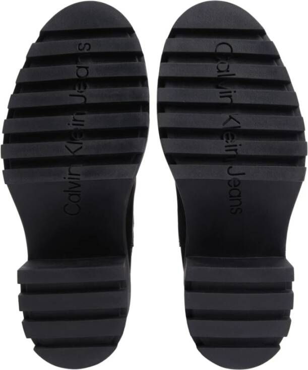 Calvin Klein Jeans Zwarte Chunky Heeled Chelsea Enkellaarzen Black Dames