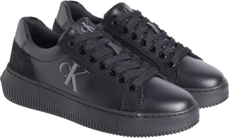 Calvin Klein Jeans Zwarte Chunky Sneakers voor Vrouwen Black Dames