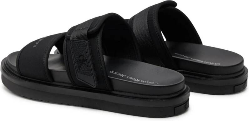 Calvin Klein Jeans Zwarte Clip Bevestiging Sandalen Black Heren