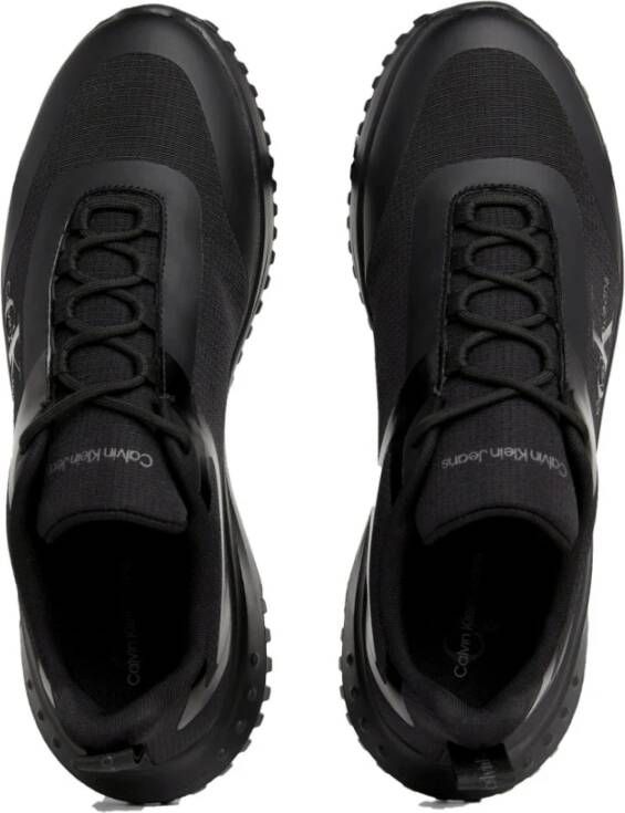 Calvin Klein Jeans Zwarte Lace Mix Sneakers voor Mannen Black Heren