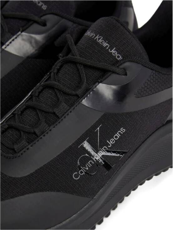 Calvin Klein Jeans Zwarte Lace Mix Sneakers voor Mannen Black Heren