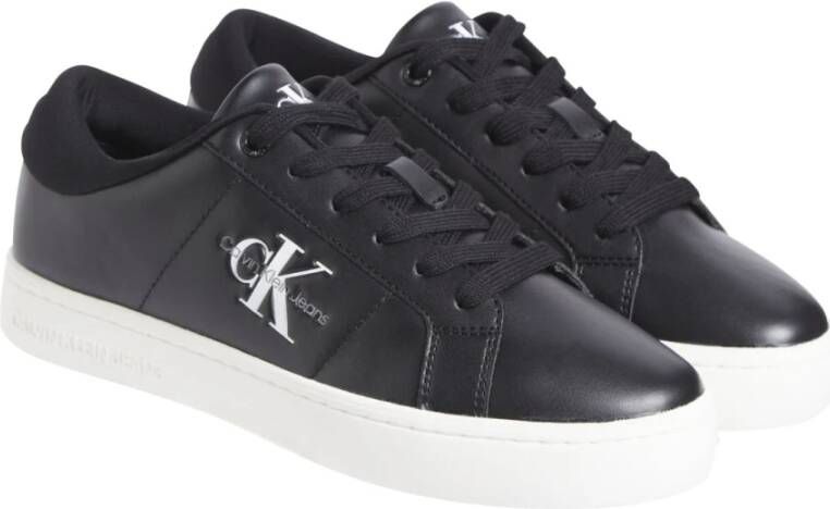 Calvin Klein Jeans Zwarte lage vrijetijdssneakers Black Dames