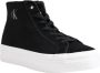 Calvin Klein Jeans Zwarte Leren Sneakers met Rubberen Zool Black Dames - Thumbnail 2