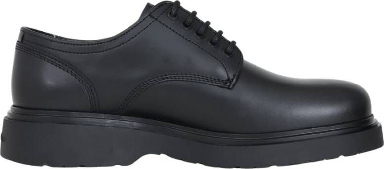 Calvin Klein Jeans Zwarte platte schoenen Elegante formele stijl Black Heren