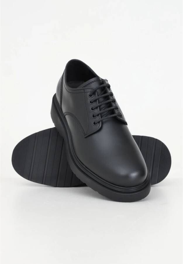 Calvin Klein Jeans Zwarte platte schoenen Elegante formele stijl Black Heren