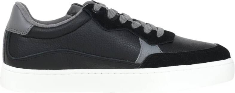 Calvin Klein Jeans Zwarte Sneakers met Suède Detail Black Heren