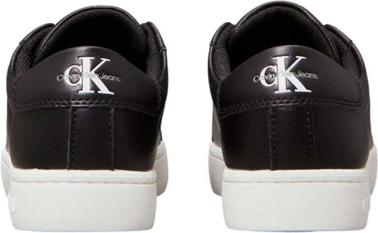 Calvin Klein Jeans Zwarte sportieve leren damessneakers Black Dames