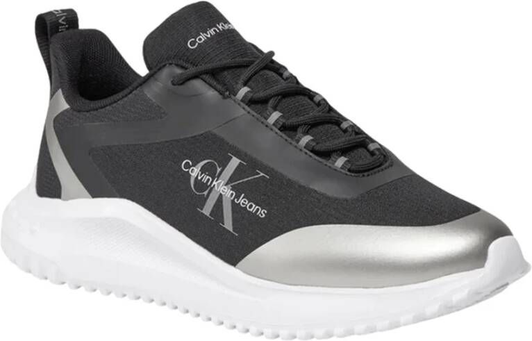 Calvin Klein Jeans Zwarte Textiel Sportieve Sneakers Vrouwen Black Dames