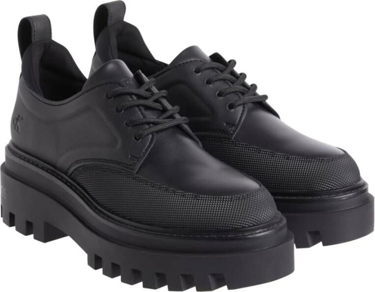 Calvin Klein Jeans Zwarte Veterschoen Derby Zakelijke Schoenen Black Dames