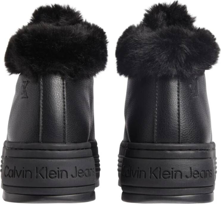 Calvin Klein Jeans Zwarte Veterschoenen Enkellaarsjes voor Vrouwen Black Dames