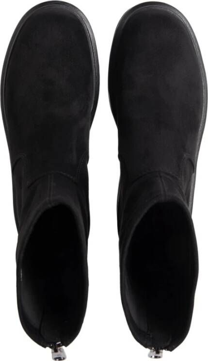 Calvin Klein Jeans Zwarte Zip Flatform Enkellaarsjes Black Dames