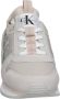 Calvin Klein Roze Suède Print Sneakers Rubberen Zool Pink Dames - Thumbnail 6