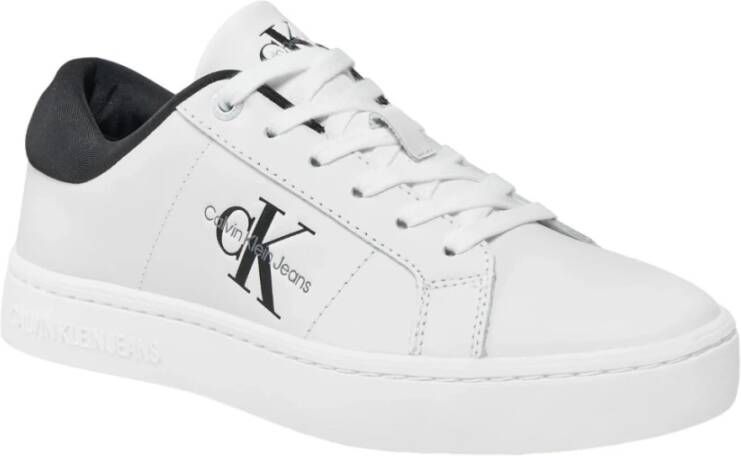 Calvin Klein Klassieke Cupsole Lowl Sneakers Bright White-Black White Dames