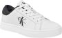 Calvin Klein Witte polyester sneakers met veters contrastdetails print logo White - Thumbnail 7