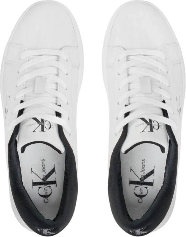 Calvin Klein Klassieke Cupsole Lowl Sneakers Bright White-Black White Dames