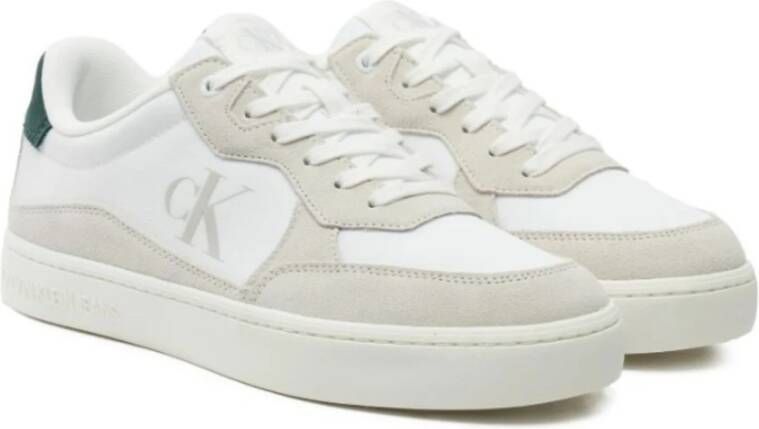 Calvin Klein Klassieke Cupsole Nylon Sneakers Beige Heren