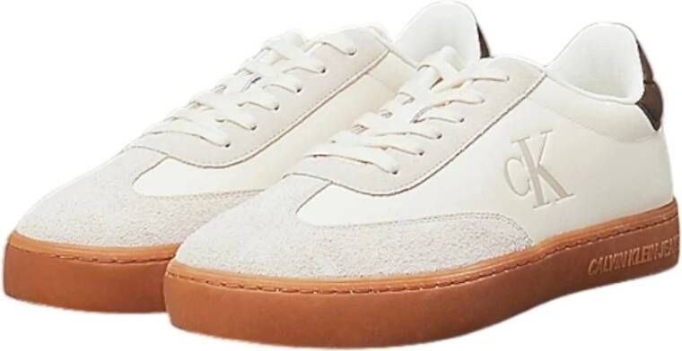 Calvin Klein Klassieke Sneakers Elegant en Comfortabel Beige Heren