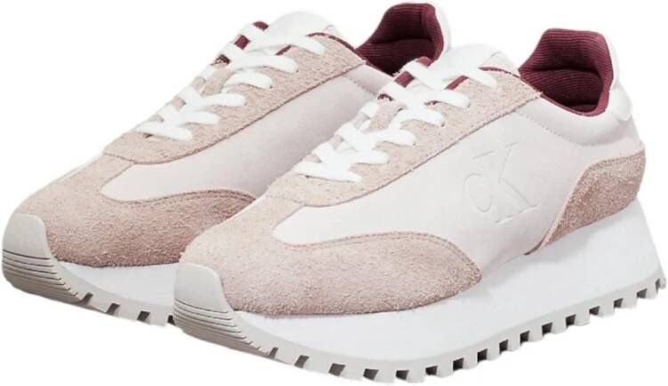 Calvin Klein Laceup Runner Sneakers Pink Dames