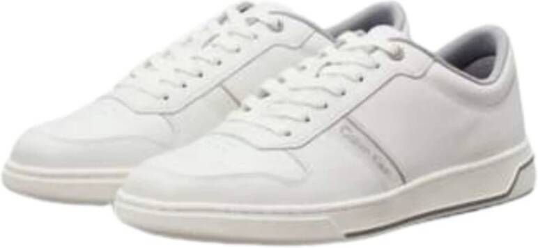 Calvin Klein Lage Top Veterschoenen met Logo White Heren