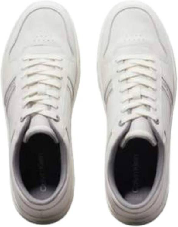 Calvin Klein Lage Top Veterschoenen met Logo White Heren