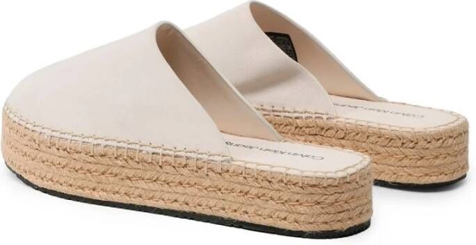 Calvin Klein Leren Espadrilles White Dames