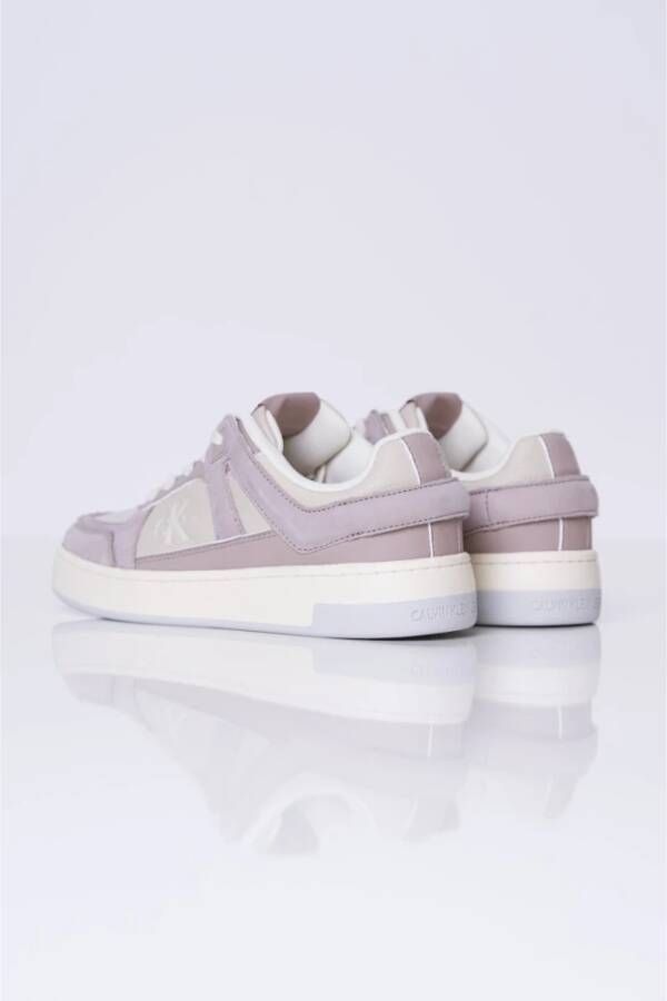 Calvin Klein Leren lage sneakers Violets Black Dames