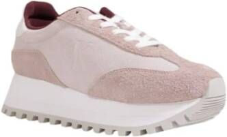 Calvin Klein Leren Sneaker Dames Herfst Winter Collectie Purple Dames