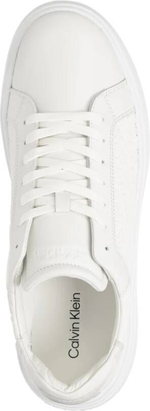 Calvin Klein Logo Patroon Veterschoenen White Heren