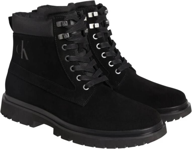 Calvin Klein lug mid laceup boot hike Zwart Heren