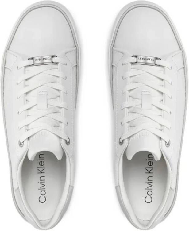 Calvin Klein Platform Lace-Up Sneakers Mono Mix White Dames