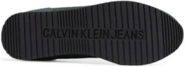 Calvin Klein Premium Leren Sneaker voor Mannen Green Heren