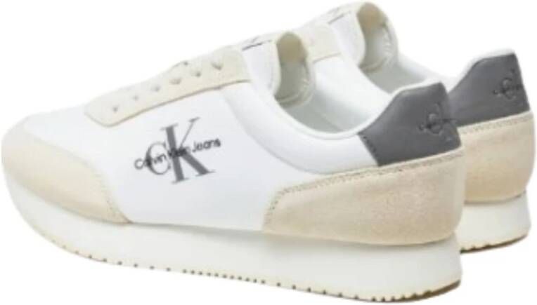 Calvin Klein Retro Runner Sneakers White Heren