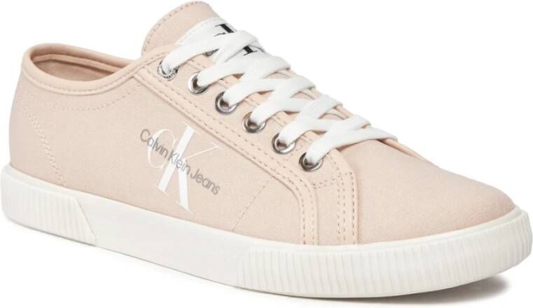 Calvin Klein Roze Canvas Tennisschoenen Pink Dames