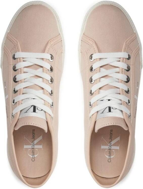 Calvin Klein Roze Canvas Tennisschoenen Pink Dames