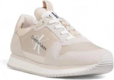 Calvin Klein Roze Suède Veterschoenen Sneakers Vrouwen Pink Dames